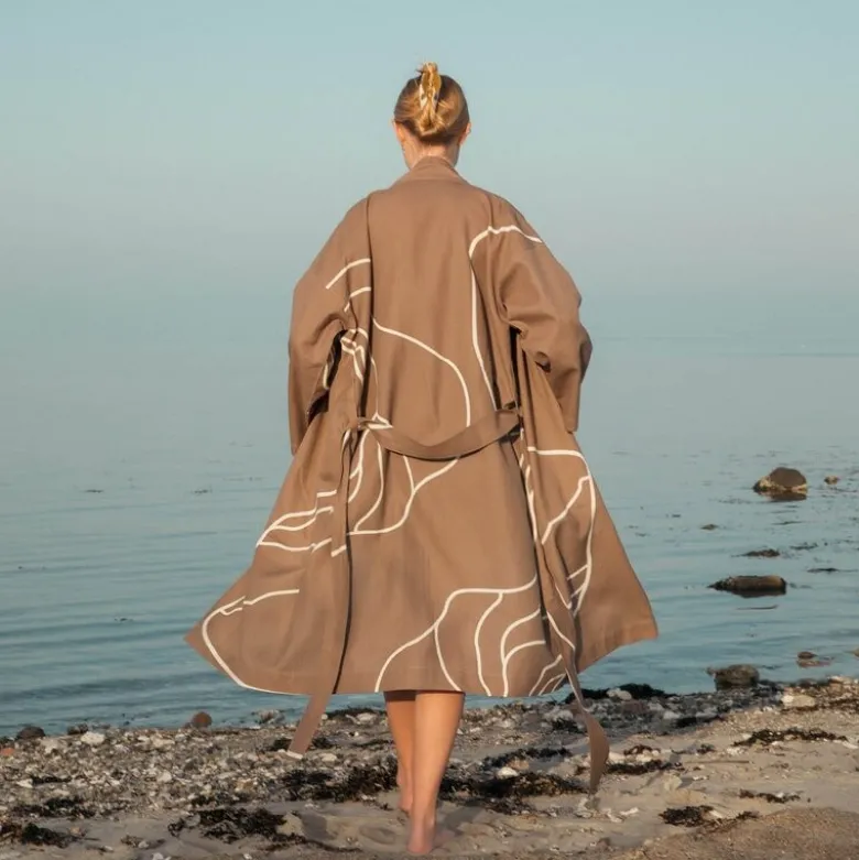 Reconnect badekåpe M/L leire