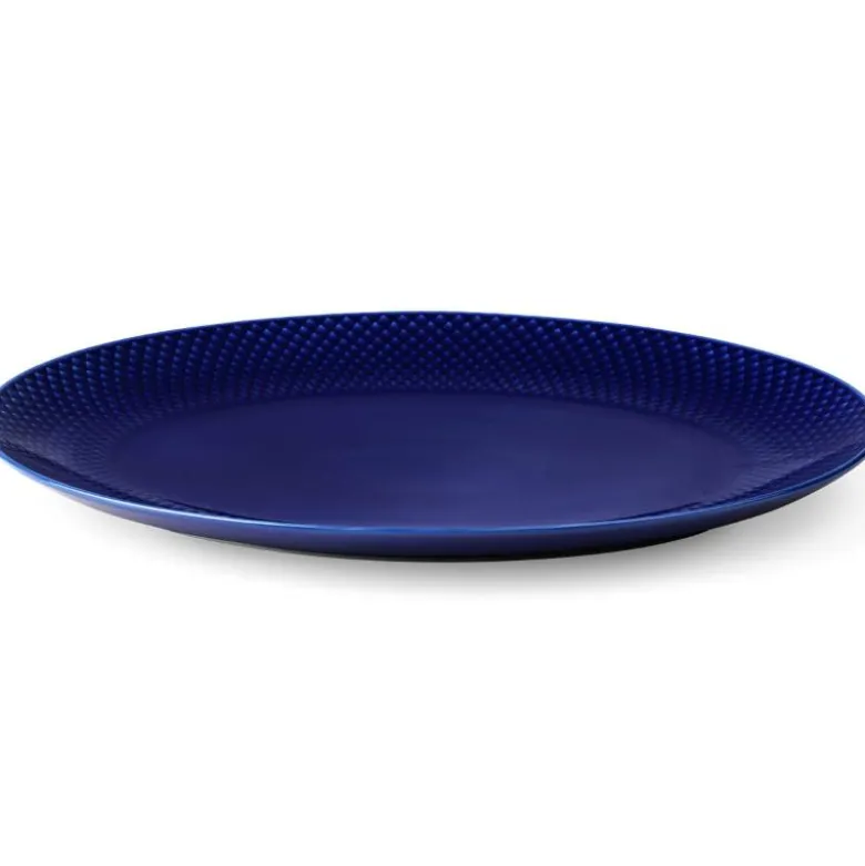 Rhombe Color oval serveringsfat 35x26,5 cm mørk blå