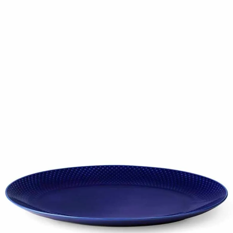 Rhombe Color oval serveringsfat 35x26,5 cm mørk blå