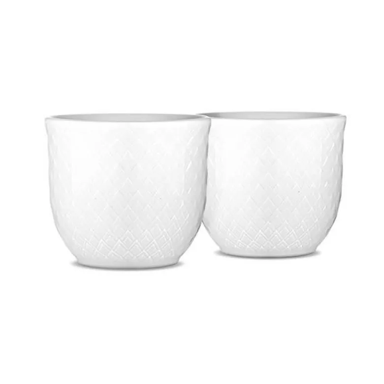 Rhombe eggeglass 5 cm hvit