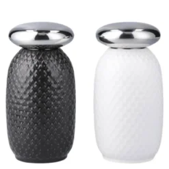 Rhombe Salt- og peppersett 13 cm white/slate