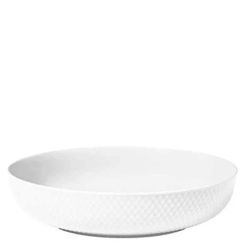 Rhombe serveringsskål 28 cm hvit
