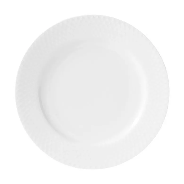 Rhombe tallerken 21 cm hvit