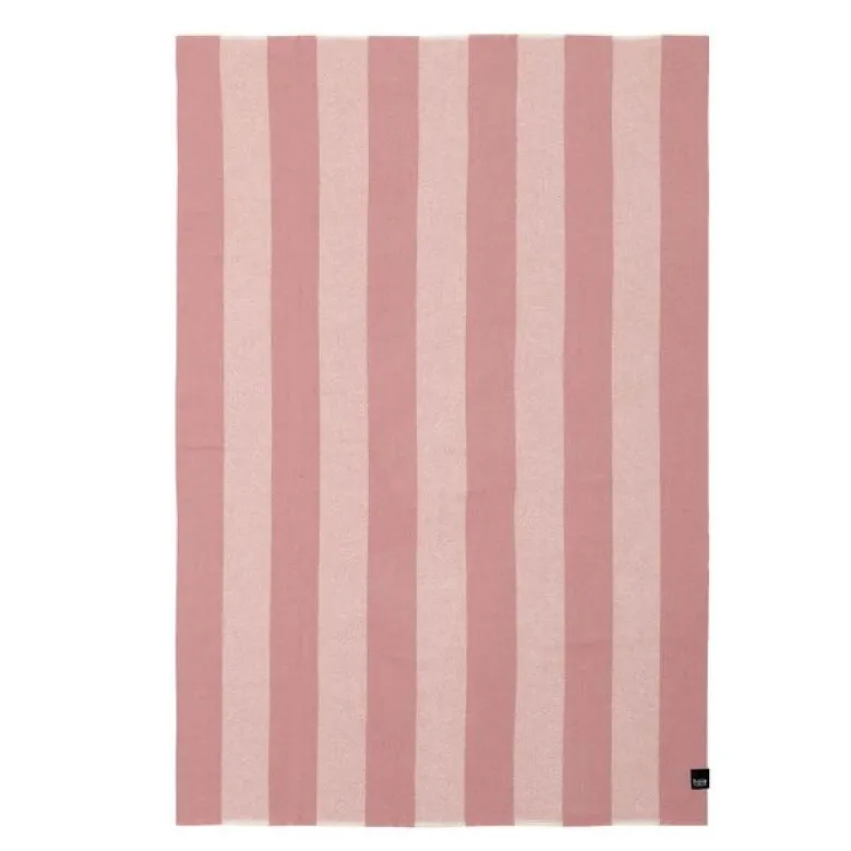 Ringstind ullpledd 120x180 cm varm rosa