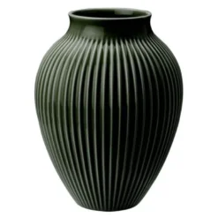 Ripple vase 20 cm dark green