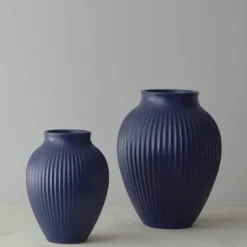 Ripple vase 27 cm matt mørk blå