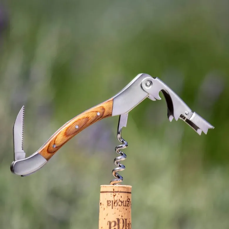 Roero vinåpner 15 cm stål/tre