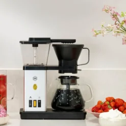Rosa sløyfe Blooming kaffetrakter 1,25L sølv/brystmøsnter