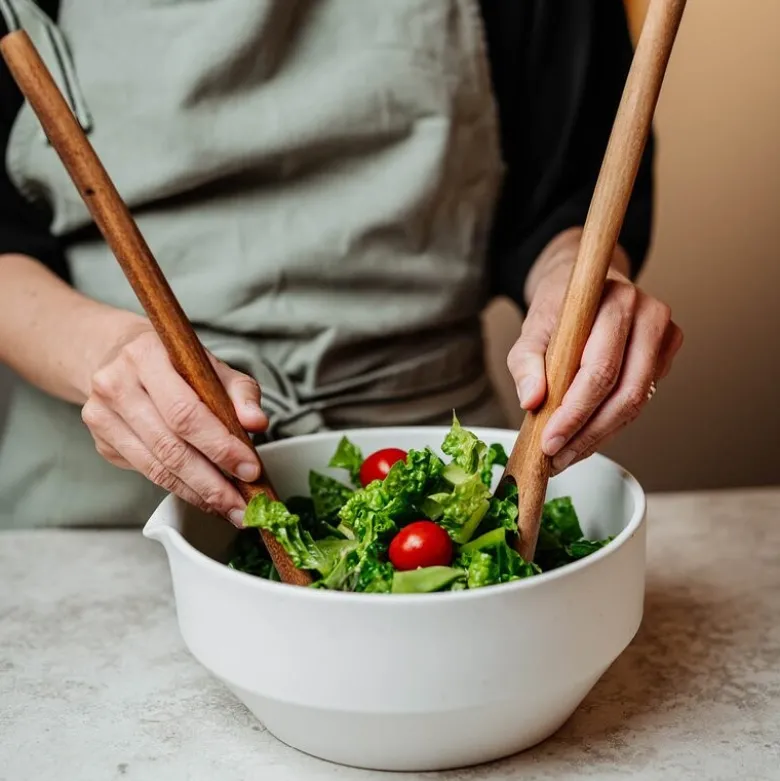 Salatbestikk 35 cm akasie