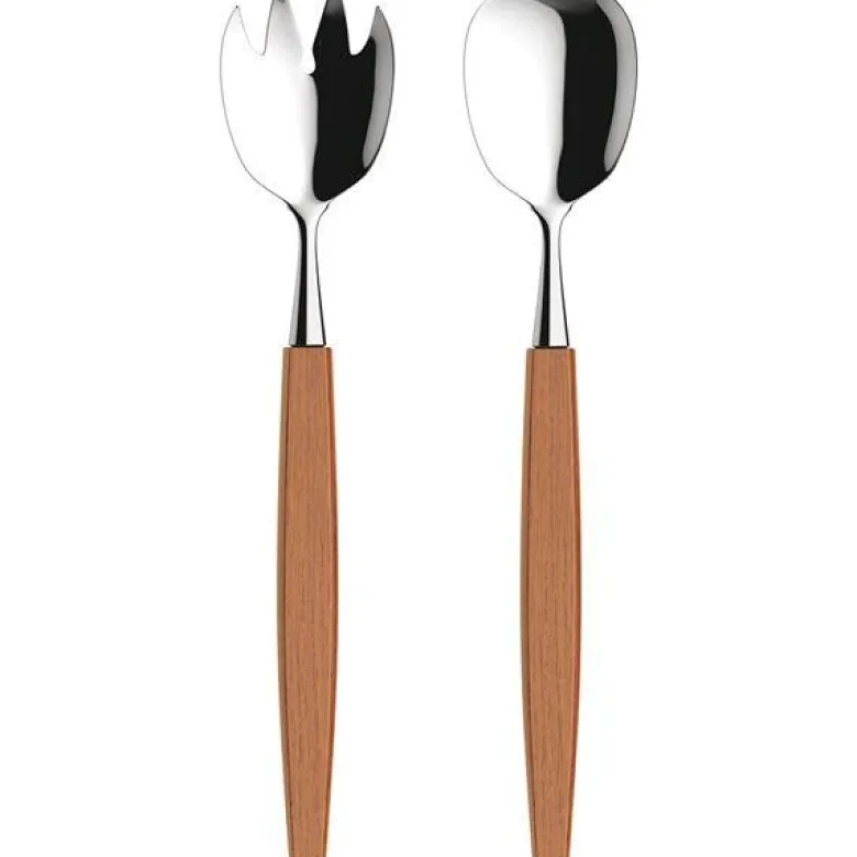 Salatbestikk 25,5 cm teak