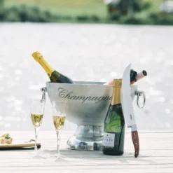 Salut champagnesabel med trehåndtak 42 cm