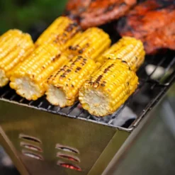 Sammenleggbar grill 36x26 cm rustfritt stål