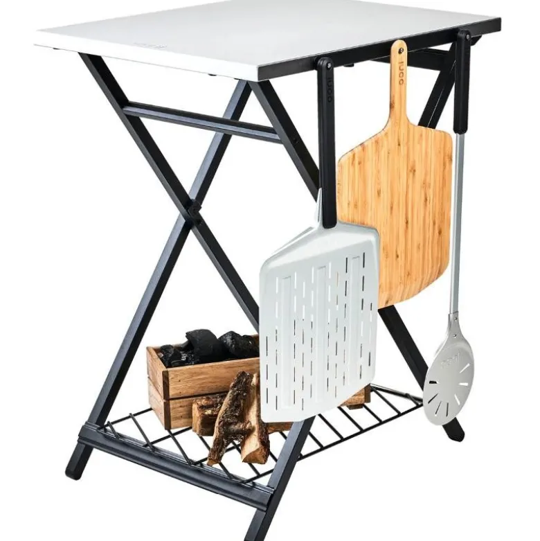 Sammenleggbart bord 90x58x72 cm stål/svart