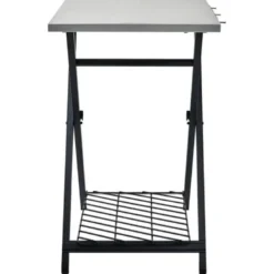 Sammenleggbart bord 90x58x72 cm stål/svart