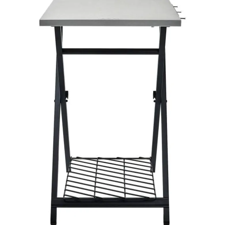 Sammenleggbart bord 90x58x72 cm stål/svart