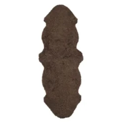 Saueskinn new zealand kort ull 160x60 cm chocolate