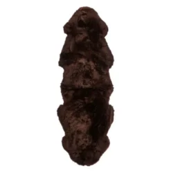 Saueskinn new zealand lang ull 160 cm chocolate