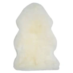 Saueskinn new zealand lang ull 100 cm ivory