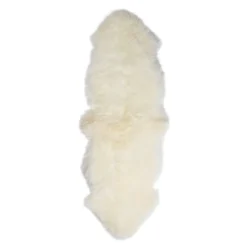 Saueskinn new zealand lang ull 160 cm ivory