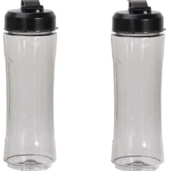 Select drikkeflaske 0,6L 2 stk klar/svart