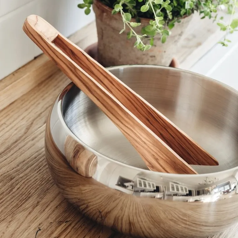 Serveringstang 31 cm oliventre