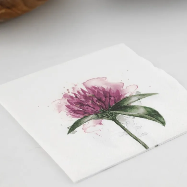 Servietter lunsj 33x33 cm 20 stk kløverblomst