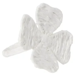 Serviettring firkløver 6 cm hvit