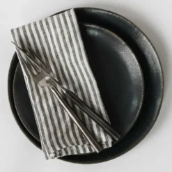 Serviett 45x45 cm gingham grey/white