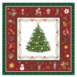 Serviett 33x33 cm 20 stk Christmas Evergreen Red