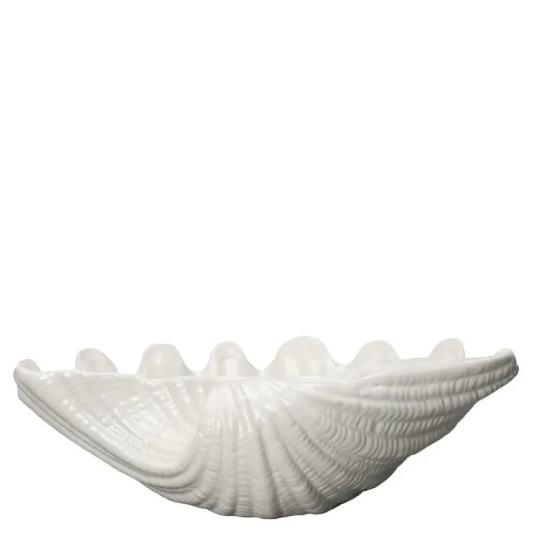 Shell skål 34x33 cm hvit