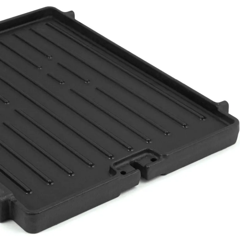 Sidebrenner stekeplate 31x24 cm støpejern