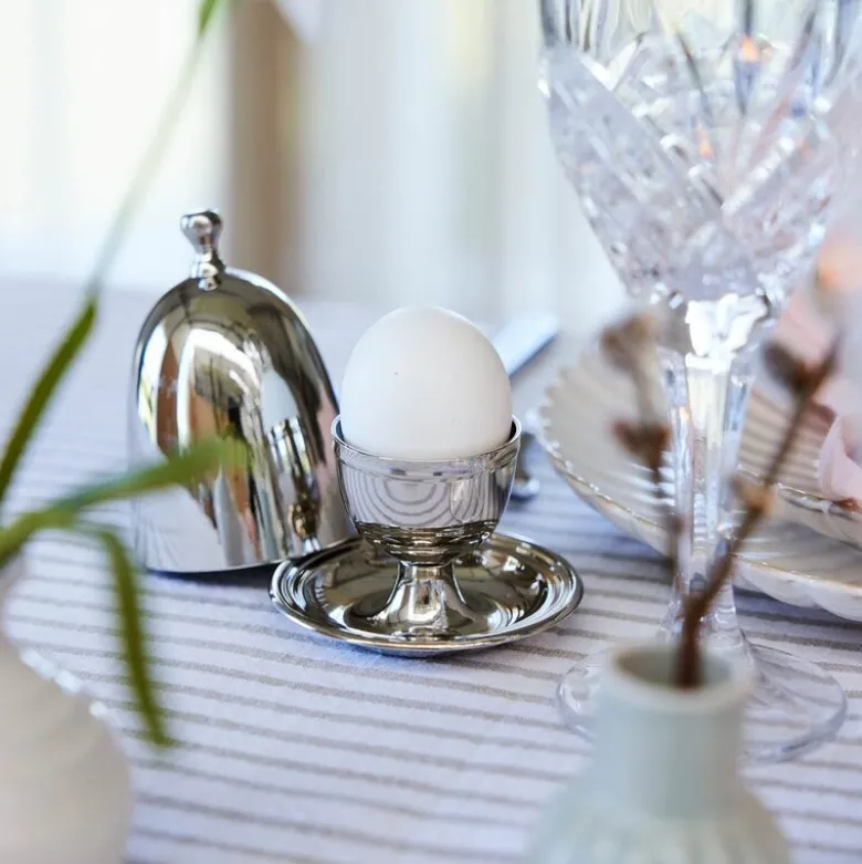Sigrid eggeglass 10 cm sølv