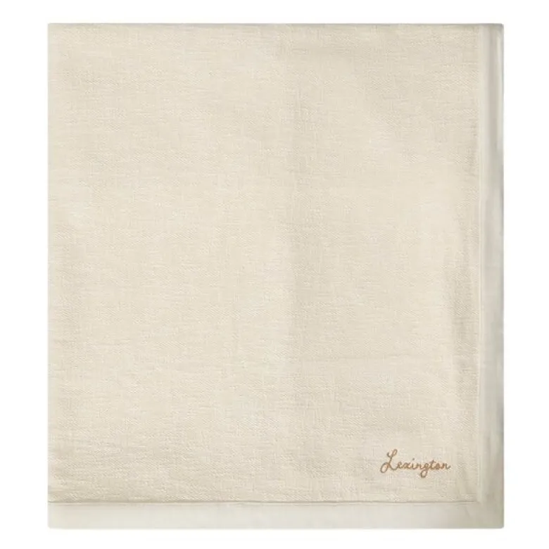 Sildemønstret sengeteppe bomull 160x240 cm lys beige