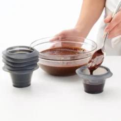 Silikonformer for Lava Cake 6 stk svart