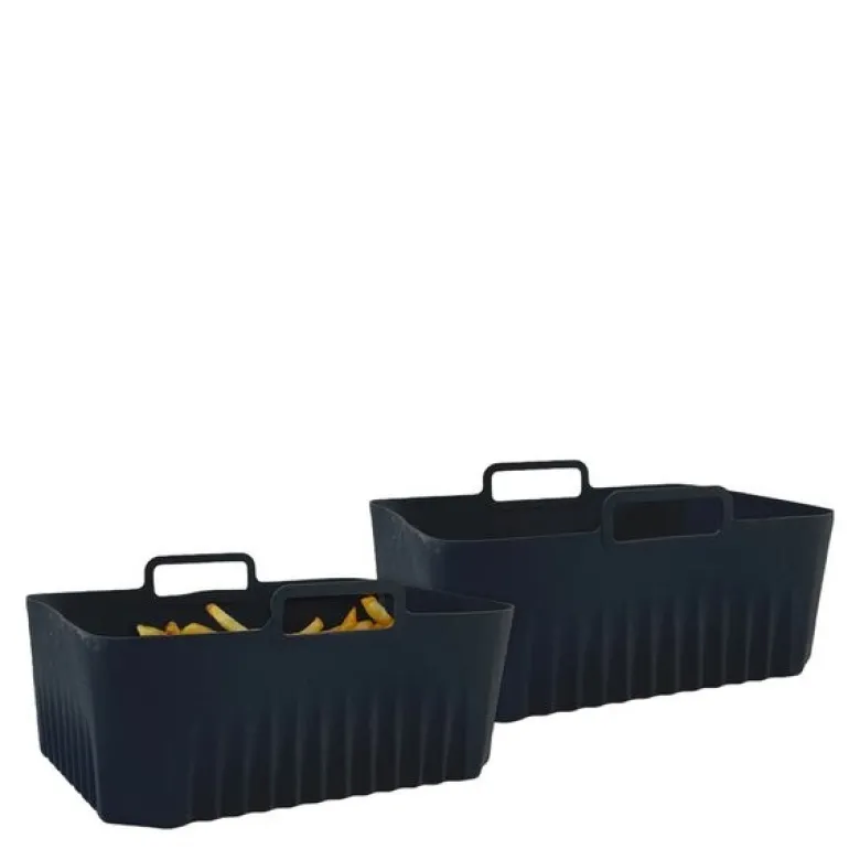 Silikonformer til airfryer 2 stk svart