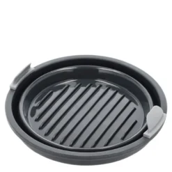 Silikonform til airfryer rund 19x6 cm grå