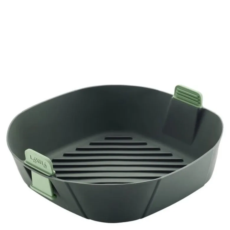 Silikonkurv XL til airfryer 25x25 cm grå