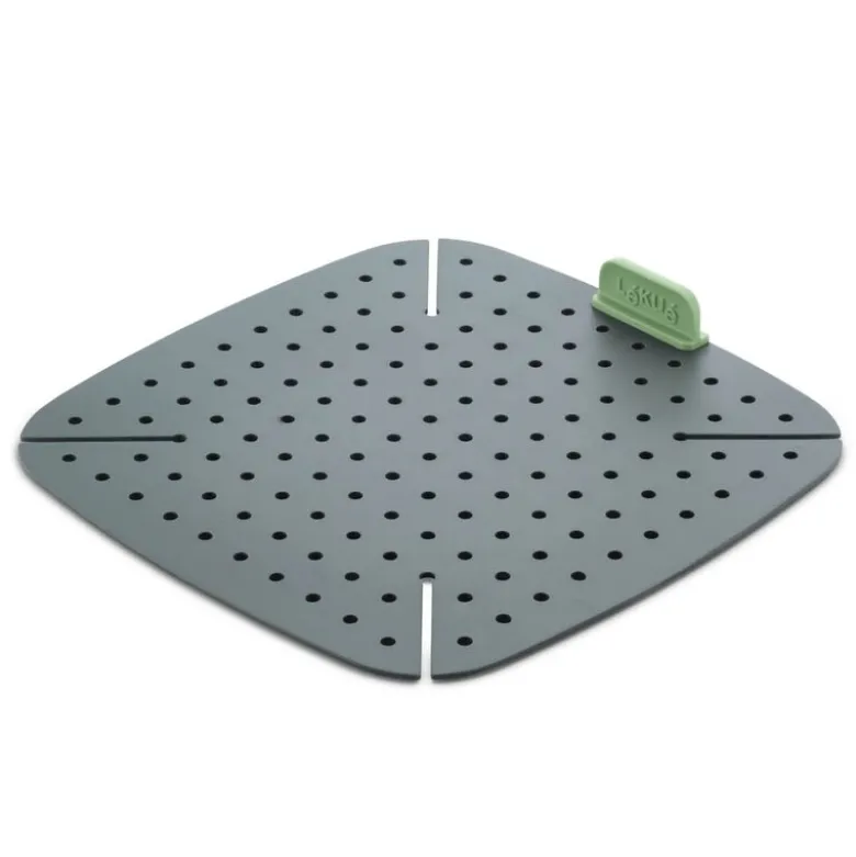 Silikonmatte til airfryer 22,5x22,5 cm grå