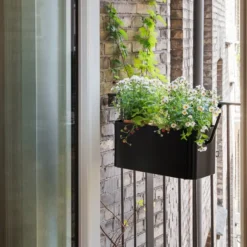 Simply Grow balkongkasse 20x42x20 cm svart