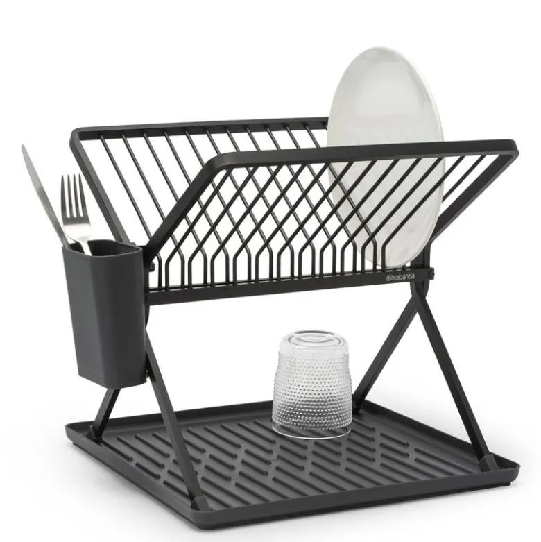 SinkSide sammenleggbart oppvaskstativ 31,5x33x37 cm svart