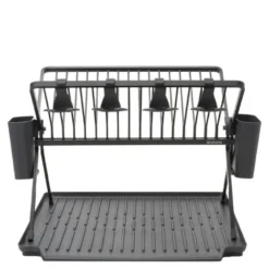 SinkSide sammenleggbart oppvaskstativ 33x42x51 cm svart