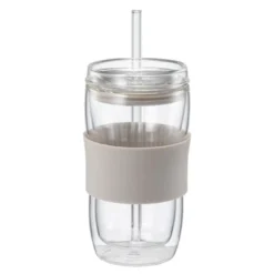 Sipster dobbelvegget drikkeglass 30 cl varm grå