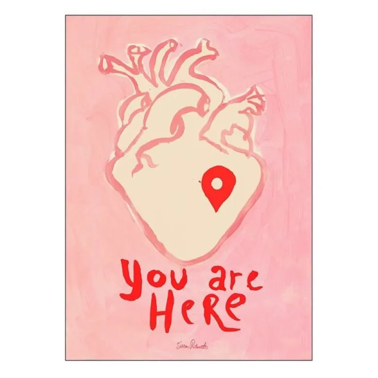 Sissan Richardt poster 30x40 cm you are here