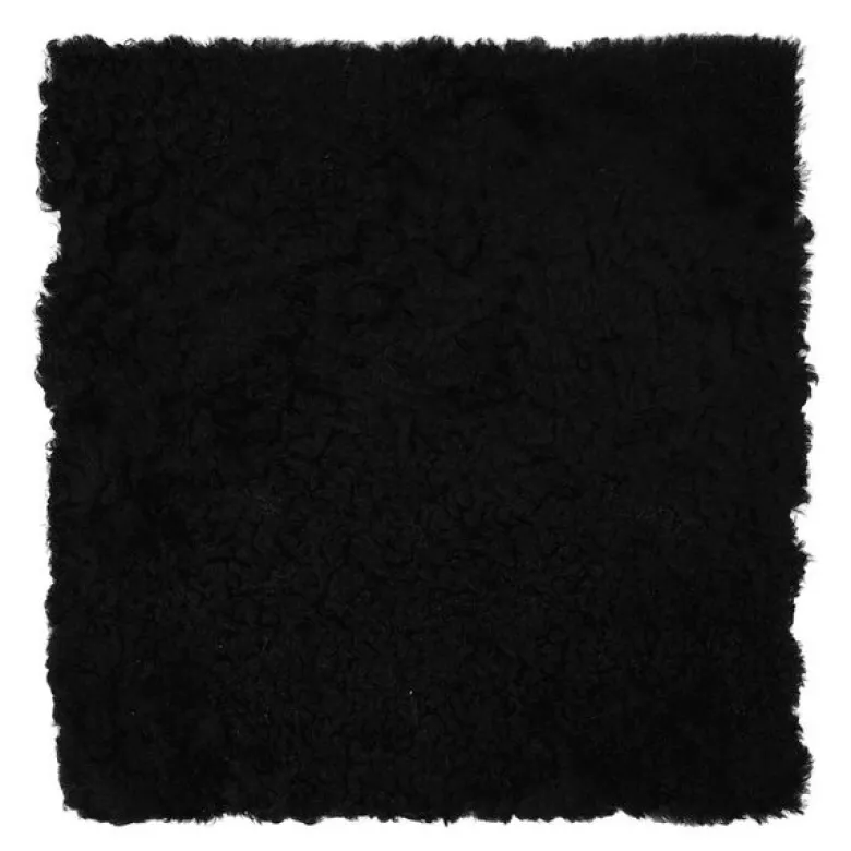 Sitteunderlag new zealand kort ull 40x40 cm black