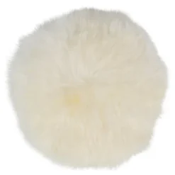 Sitteunderlag new zealand saueskinn lang ull 34 cm ivory