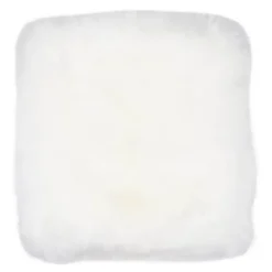 Sitteunderlag new zealand saueskinn lang ull 40x40 cm ivory