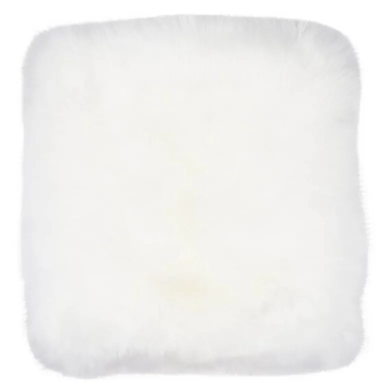 Sitteunderlag new zealand saueskinn lang ull 40x40 cm ivory