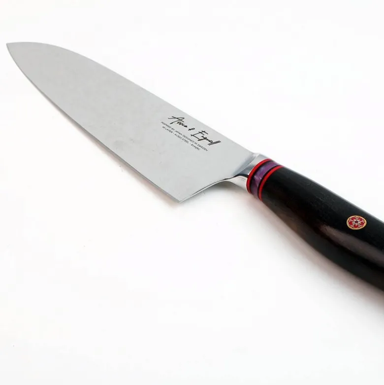 Skarp santokukniv 17,8 cm stål/tre