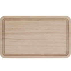 Skjærebrett i tre m/rand 40x24 cm eik