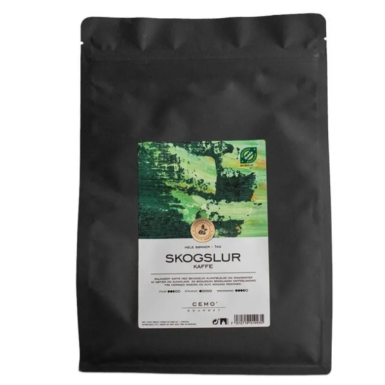 Skogslur økologisk kaffe hele bønner 1 kg